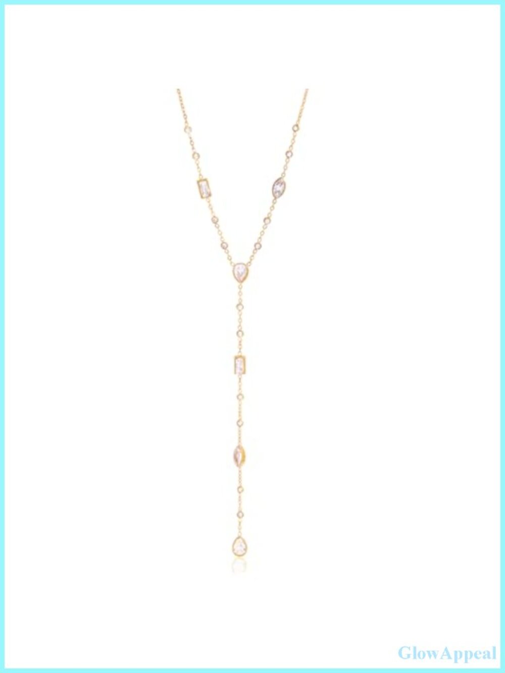 18k Gold Layered Lariat Necklace Women Long Choker Statement Heart Pendant